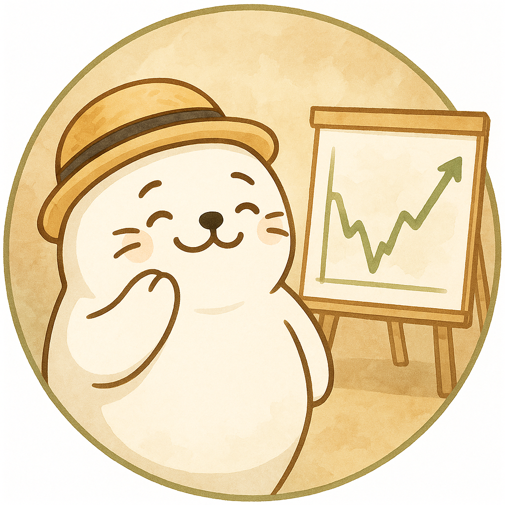 暴落でも売らずに持ち続けるメンタルを表現するイラスト