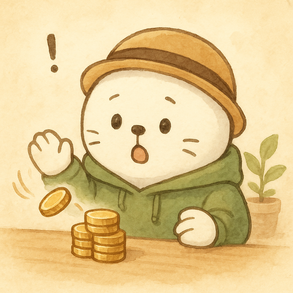 税金に驚くふくお